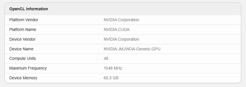 NVIDIA N1x - geekebench