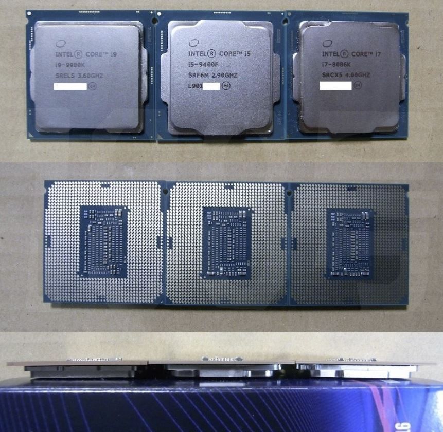 Intel Core i9-9900K, Core i5-9400F i Core i7-8086K