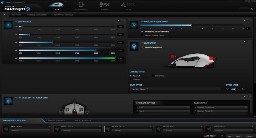 Roccat Kova -Roccat Swarm dla Kona