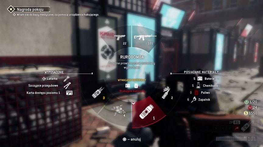 Homefront: The Revolution - koło wyboru broni