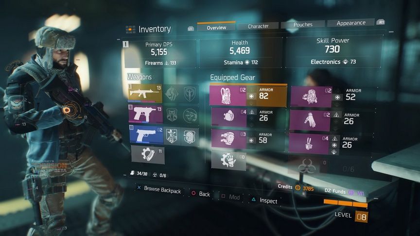 The Division beta - arsenał i pancerz