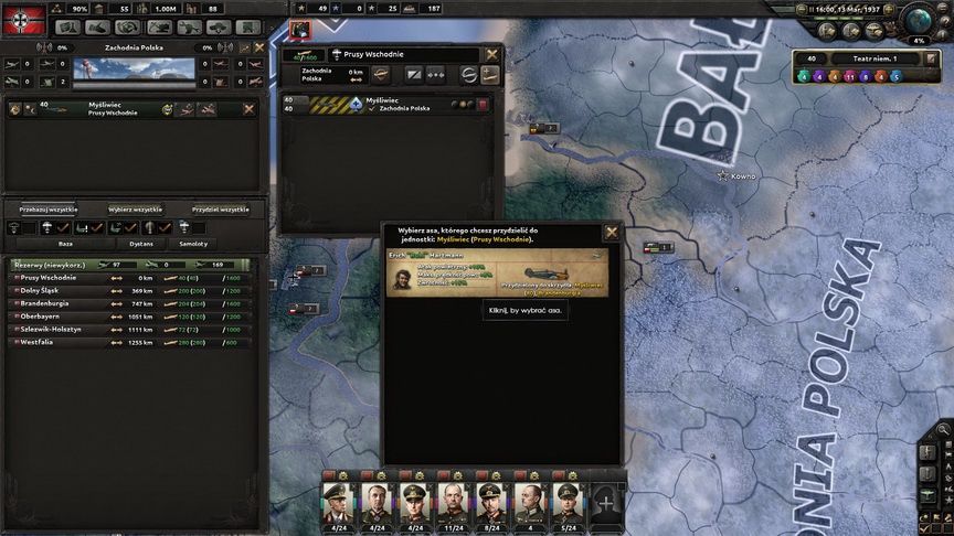 Hearts of Iron IV - przypisywanie asa do eskadry