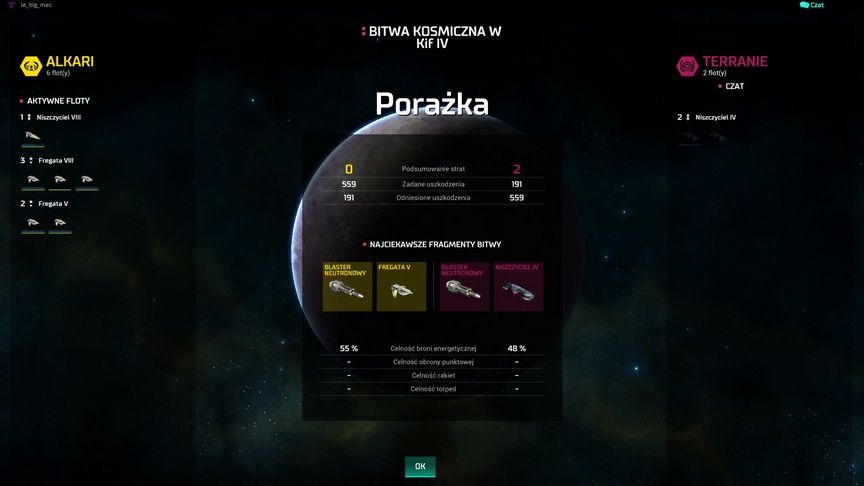 Master of Orion - rozstrzygnięcie automatycznej bitwy