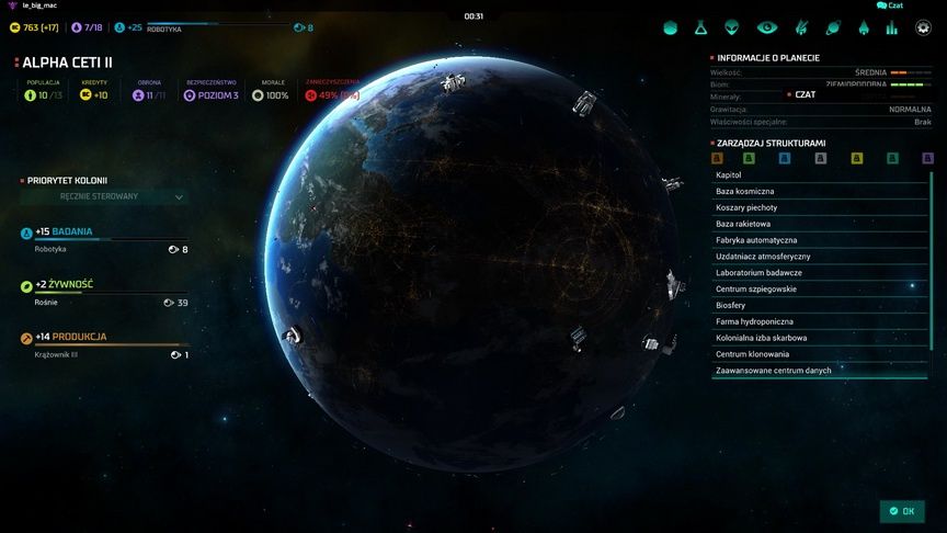 Master of Orion - informacje o planecie