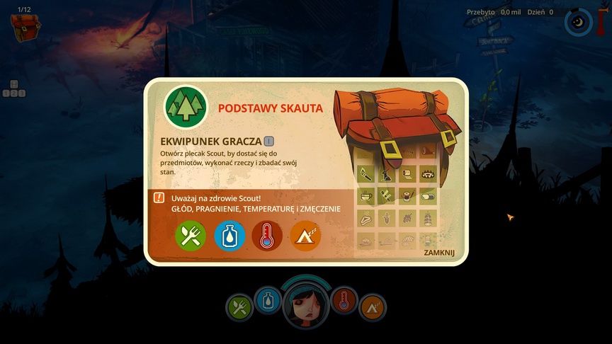 The Flame in the Flood - ekwipunek gracza