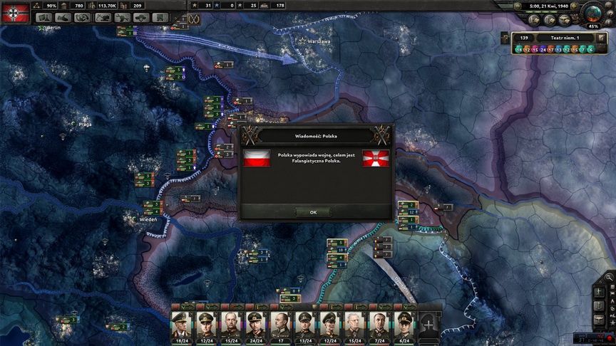Hearts of Iron IV - Polska wypowiada wojnę Polsce