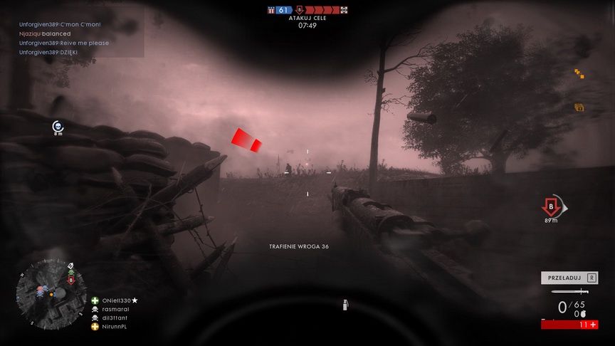 Battlefield 1 - walka w masce przeciwgazowej