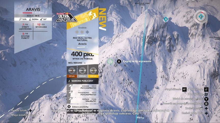 Steep - mapa wyzwań