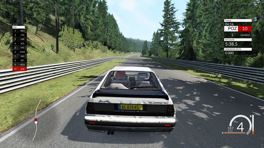 Assetto Corsa - stare Audi Quattro na trasie