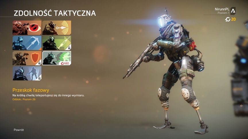 Titanfall 2 - zdolność taktyczna pilota