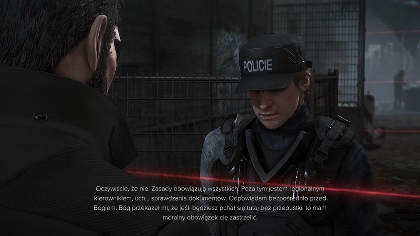 Deus Ex: Rozłam Ludzkości - rozmowa z policją