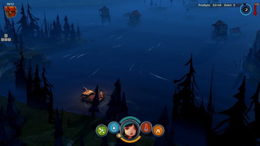 The Flame in the Flood - nocna przeprawa na tratwie
