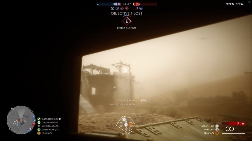 Battlefield 1 - niemal zerowa widoczność