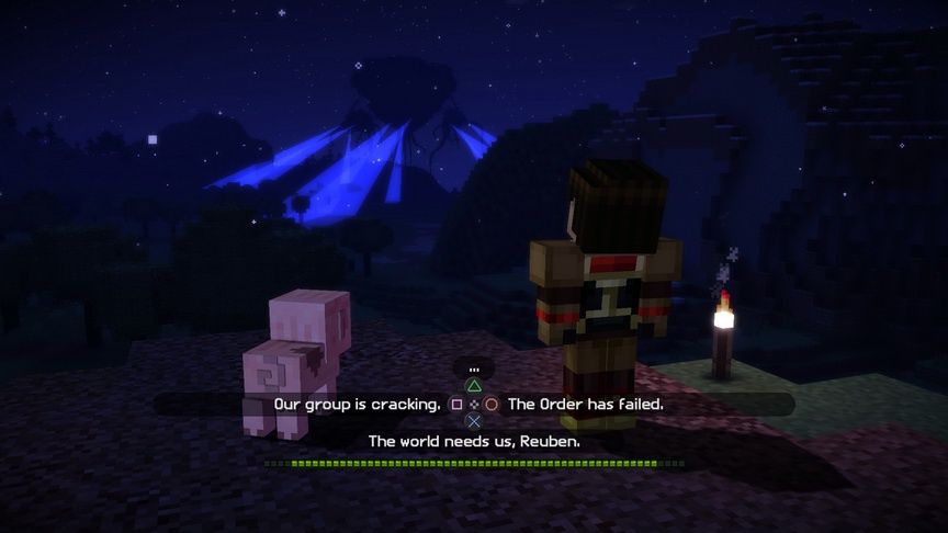 Minecraft: Story Mode - rozmowa ze świnką