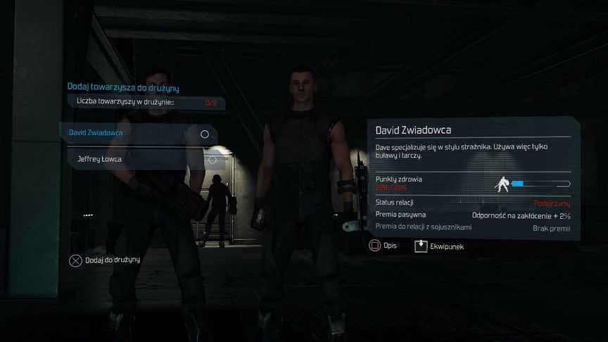 Technomancer - dołączanie towarzysza do drużyny