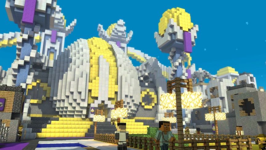 Minecraft: Story Mode - miasto w chmurach