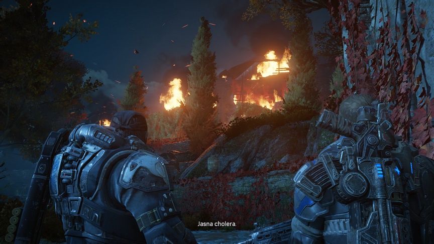 Gears of War 4 - pożar
