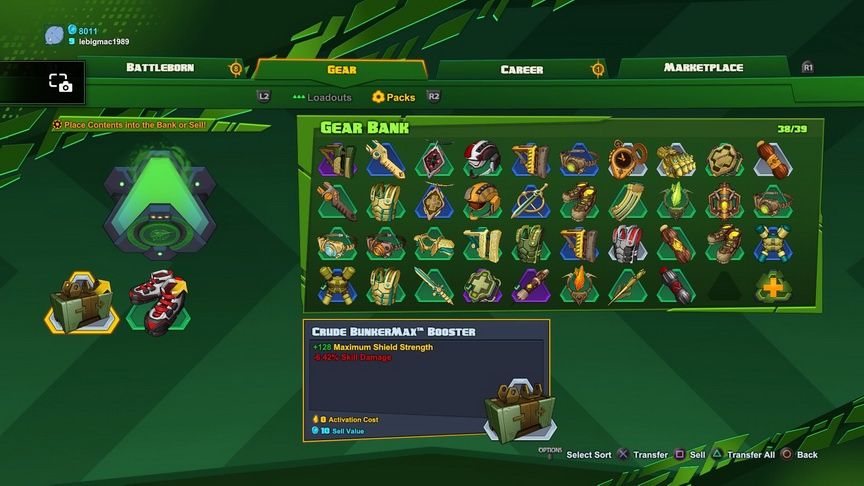 Battleborn - zdobywany ekwipunek