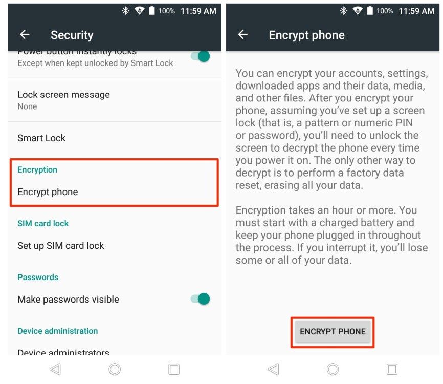 Szyfrowanie urządzenia z Androidem