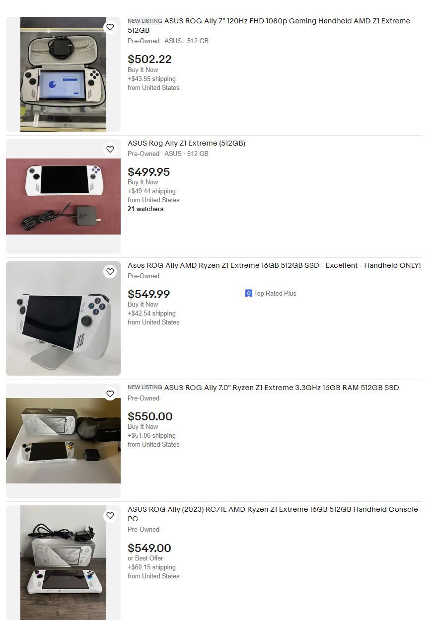 ROG Ally - oferty na eBay