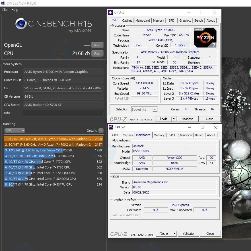 AMD Ryzen 7 4700G - wydajność w Cinebench R15
