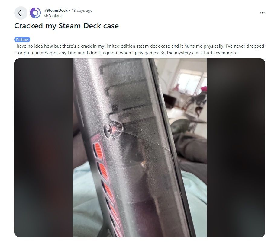 Steam Deck OLED - obudowa pęka
