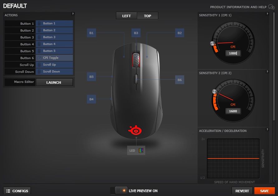 SteelSeries Rival 110 - SteelSeries Engine