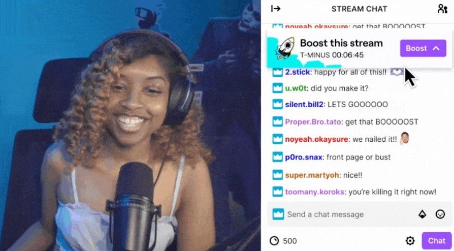 Twitch - boost transmisji