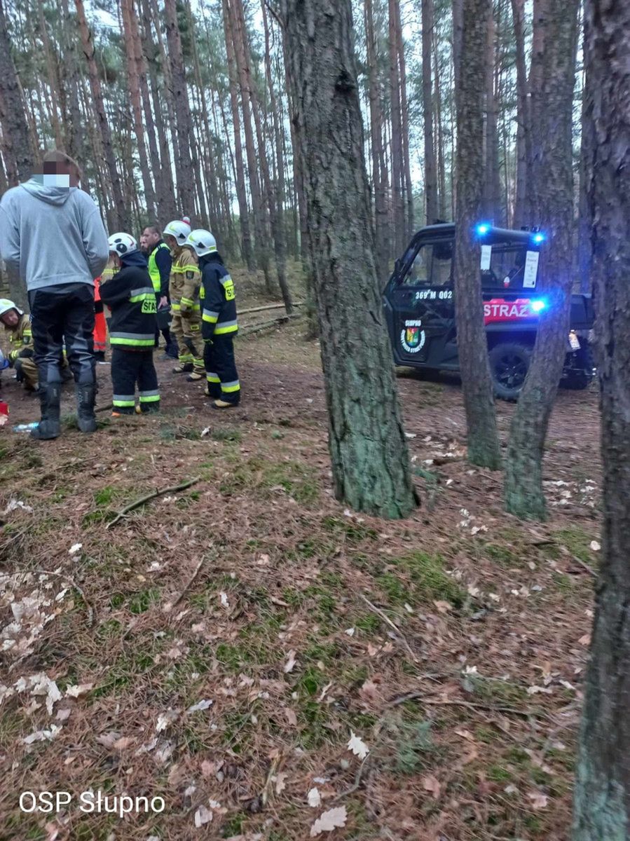 Wypadek na crossie w Słupnie