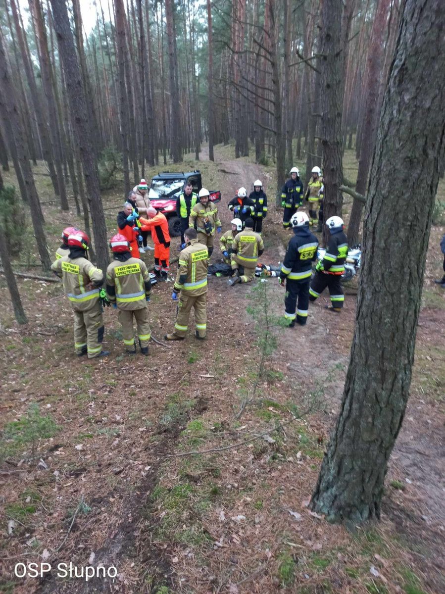 Wypadek na crossie w Słupnie