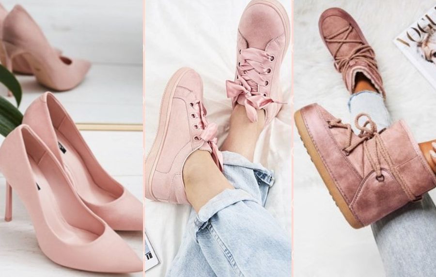 Buty pudrowy róż