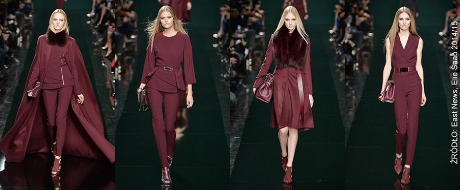 <p><span style="line-height: 1.6em;">W jakim zestawieniu kolorystycznym najlepiej wyglądają barwy burgundu i szmaragdowej zieleni? nasza stylistka Monika Mia Grelewicz proponuje kolor wina łączyć z jasną lub grafitową szarością, złotem oraz ponadczasową czernią. Głęboka zieleń świetnie prezentuje się z kobaltem oraz fuksjowym różem. Każdy z kolorów doskonale wygląda również w wersji total look. </span></p><p> </p>