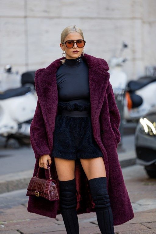 futro w stylizacji na miasto