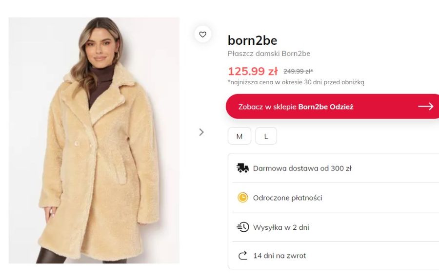 Najmodniejsze teddy coats" z Born2be na morele.lol"