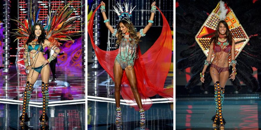 Modelki Victoria's Secret na wybiegu w strojach inspirowanych Afryką
