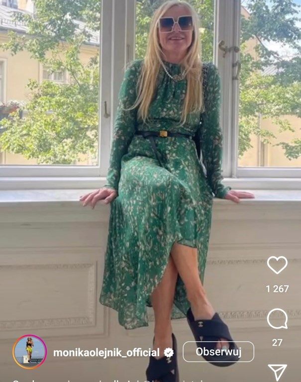 Monika Olejnik w modnych klapkach