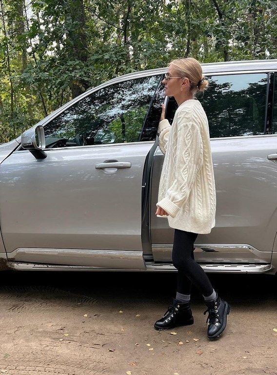 Kasia Tusk w modnych traperach