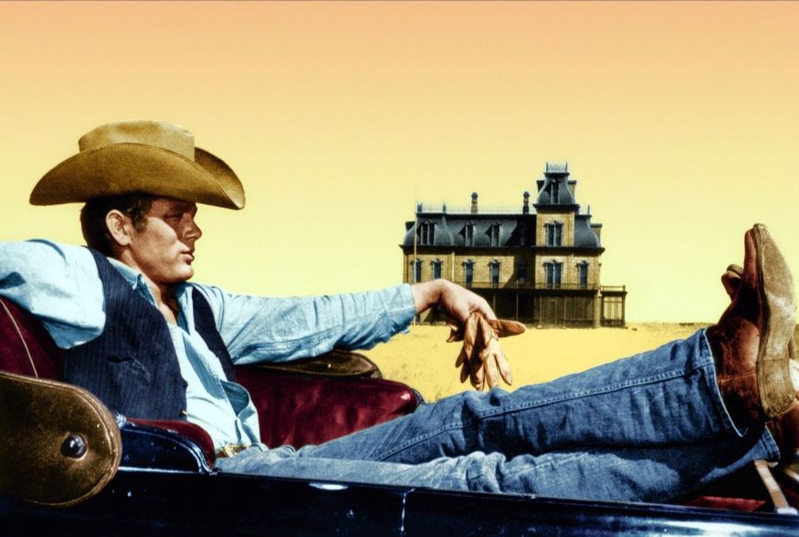 james dean w niebieskich jeansach