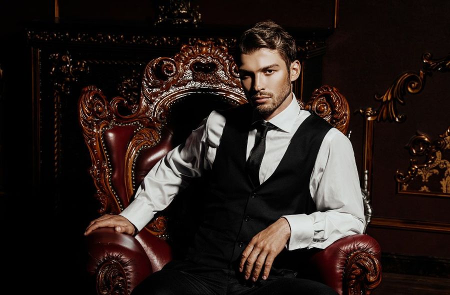 stylizacje elegancka męska kamizelka