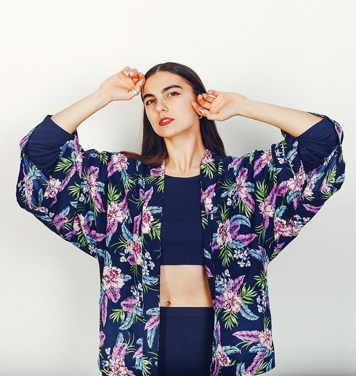 kimono w stylizacji po domu