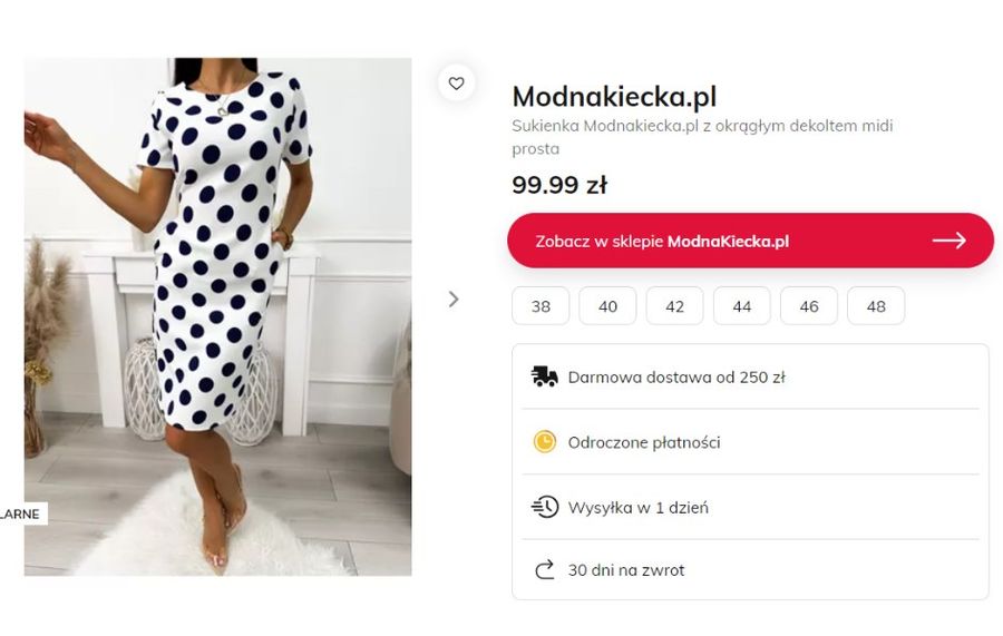Sukienka w grochy to ideał za mniej niż 100 zł