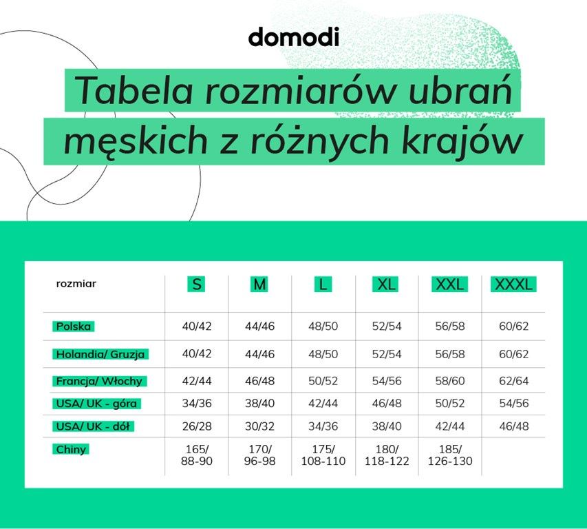 rozmiarówka męska