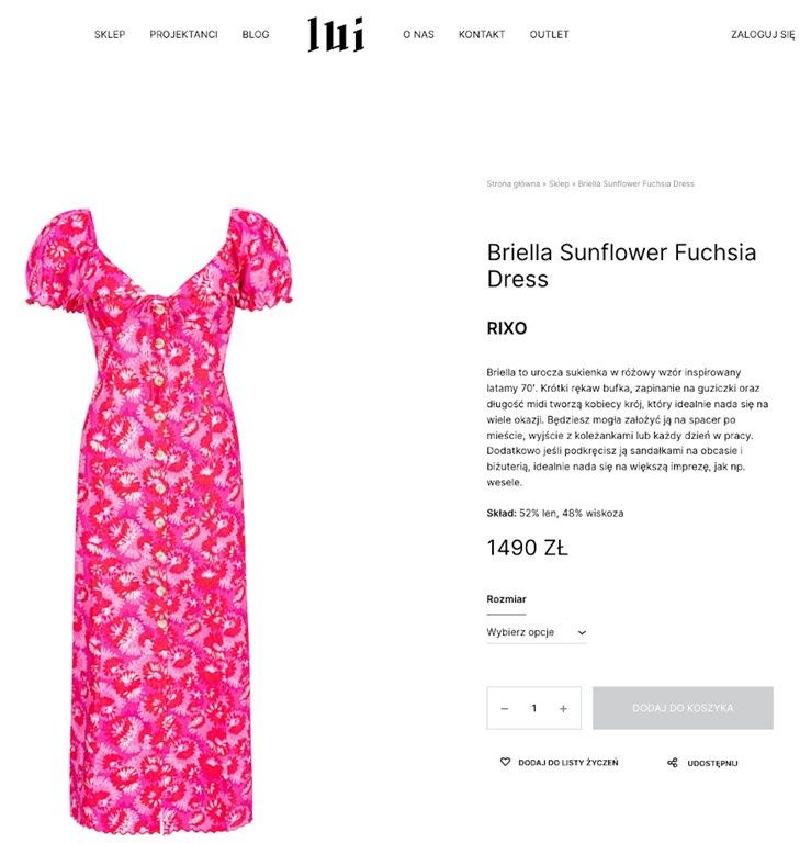 Sukienka Sochy to hit za 1490 zł