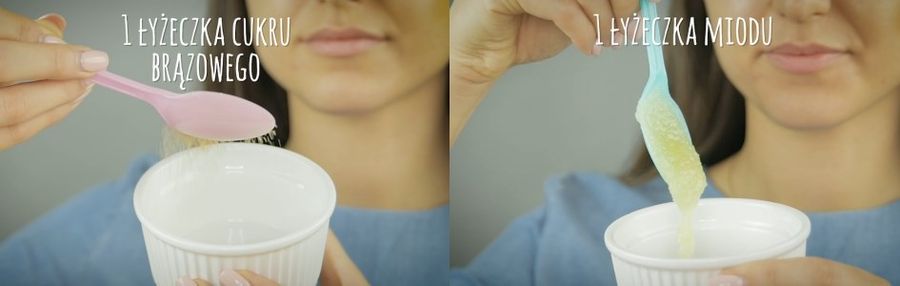 Naturalny peeling ust - krok po kroku.