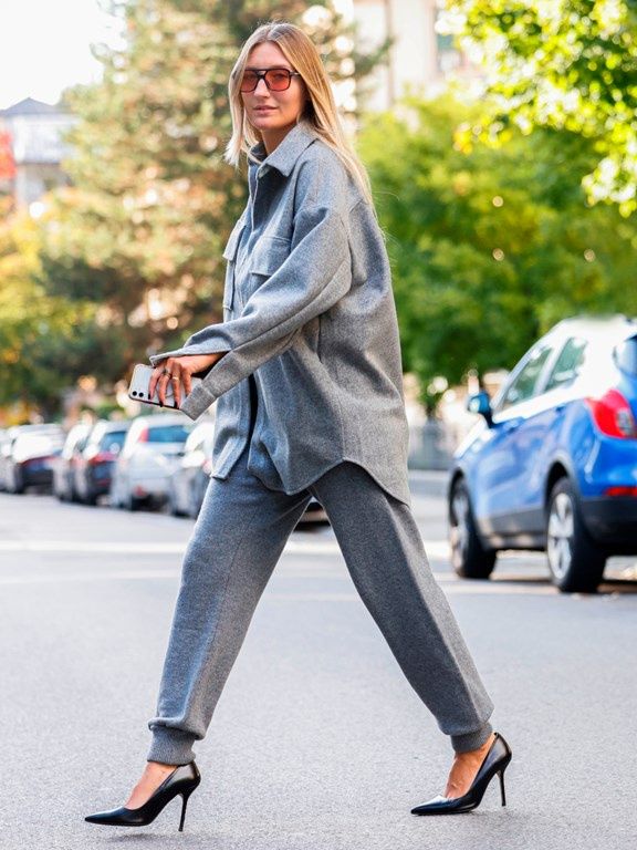 dresy do pracy w stylizacji z kurtką koszulową