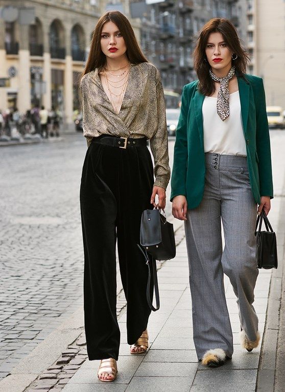 dwie dziewczyny w eleganckich stylizacjach