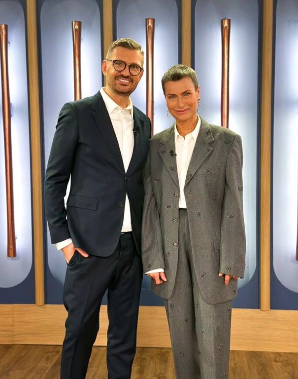 Danuta Stenka w modnym garniturze