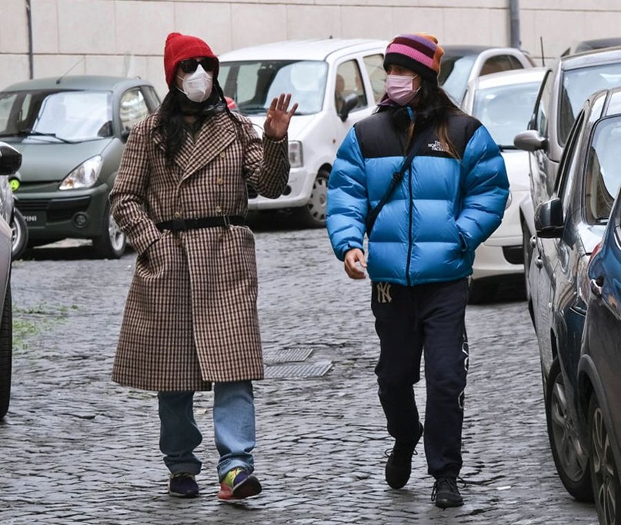 jared leto w kurtce the north face