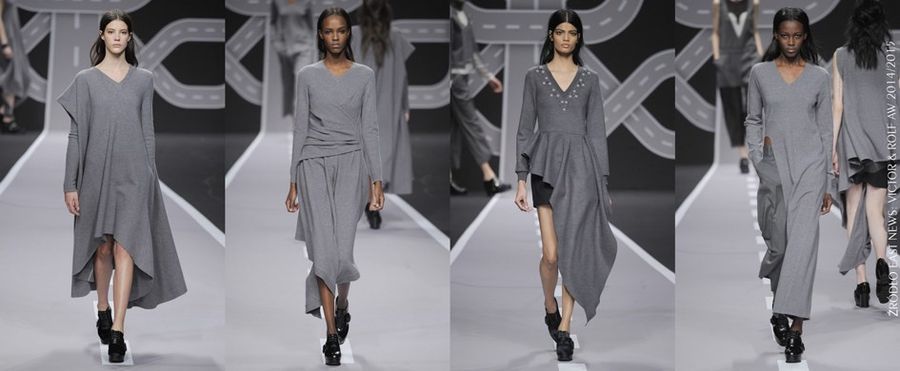 <p>W jesienno-zimowym sezonie czerń zastępujemy różnymi odcieniami szarości. Ten trend najlepiej wygląda w wersji total look. Miksujemy jasne, delikatne szarości z połyskującym srebrem lub intensywnym grafitem. </p>