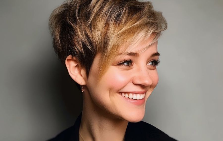 Fryzura pixie cut to hit dla 50-latek. Będzie modna w 2024 roku